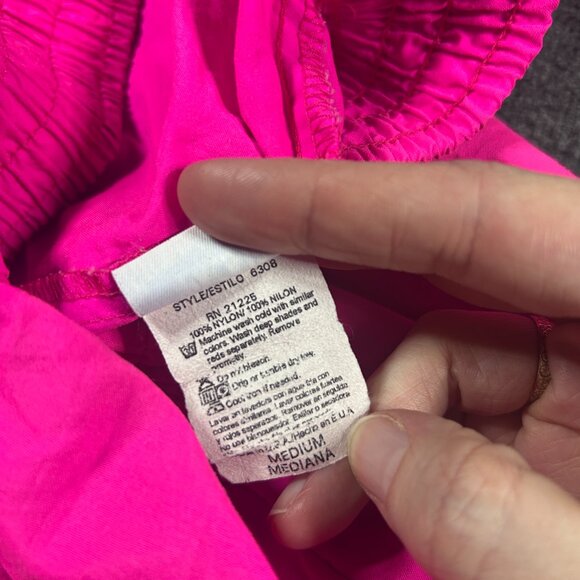 Vintage Original 1980s 1990s PACIFIC CONNECTIONS Basic Nylon Neon Pink Shorts M - Picture 4 of 6